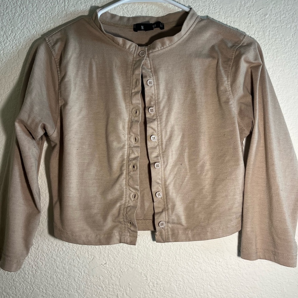 Misguided Tan Button-Up Shirt
